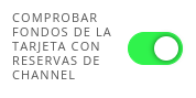 Switch Comprobar Fondos activado