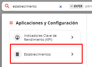 Buscador de Establecimiento