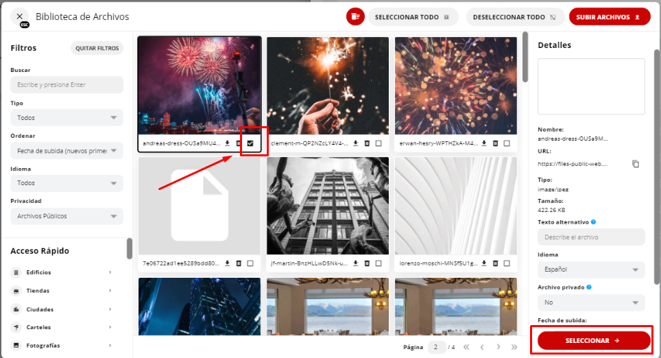 Cambiar foto principal
