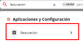 Búsqueda de Facturación