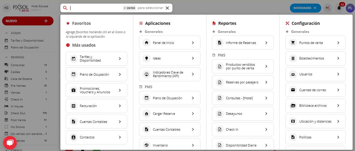 Detalle del buscador