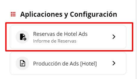 Aplicación Reservas de Hotel Ads