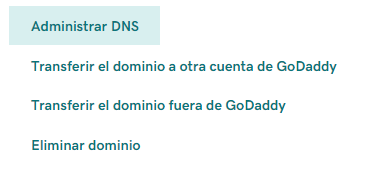 Captura de pantalla mostrando la sección de Servidores de Nombres con el botón Cambiar resaltado.