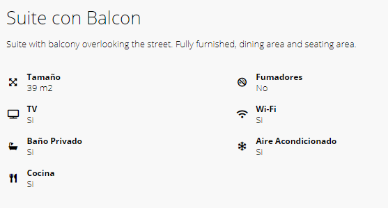 Iconos de servicios de la habitación