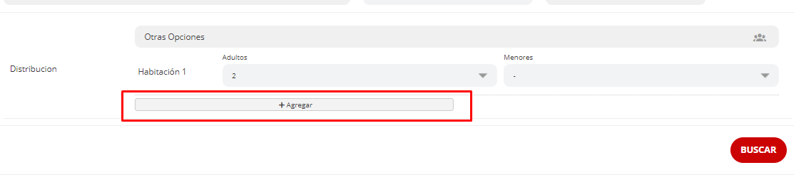Agregar habitaciones y ocupantes