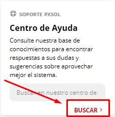Página inicial del Centro de Ayuda de Pxsol