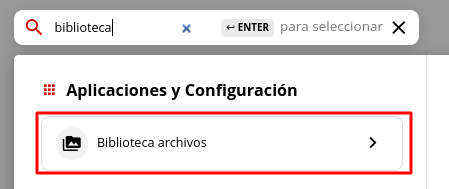 Buscar Biblioteca Archivos