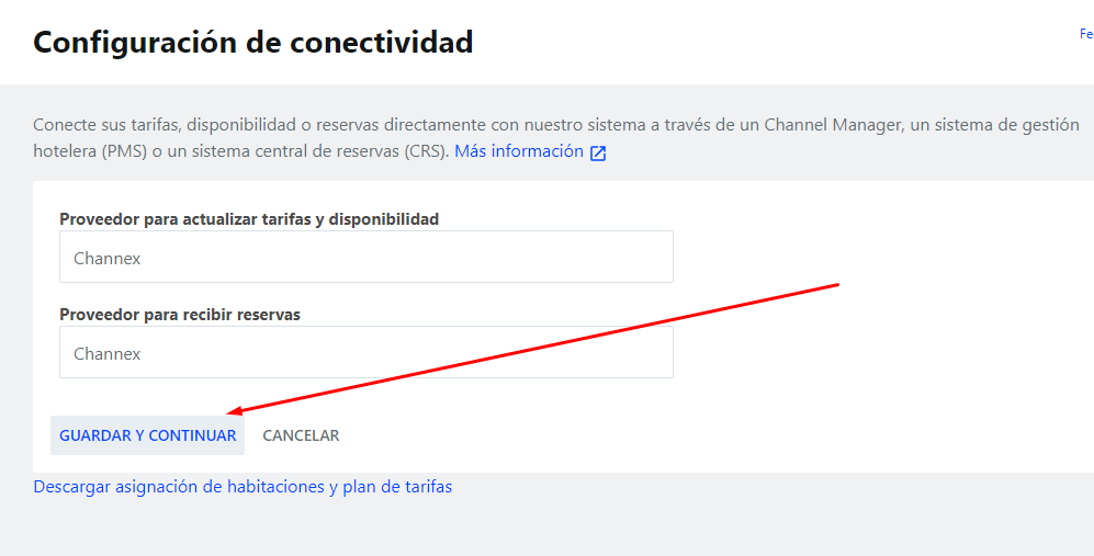 Confirmación de la configuración