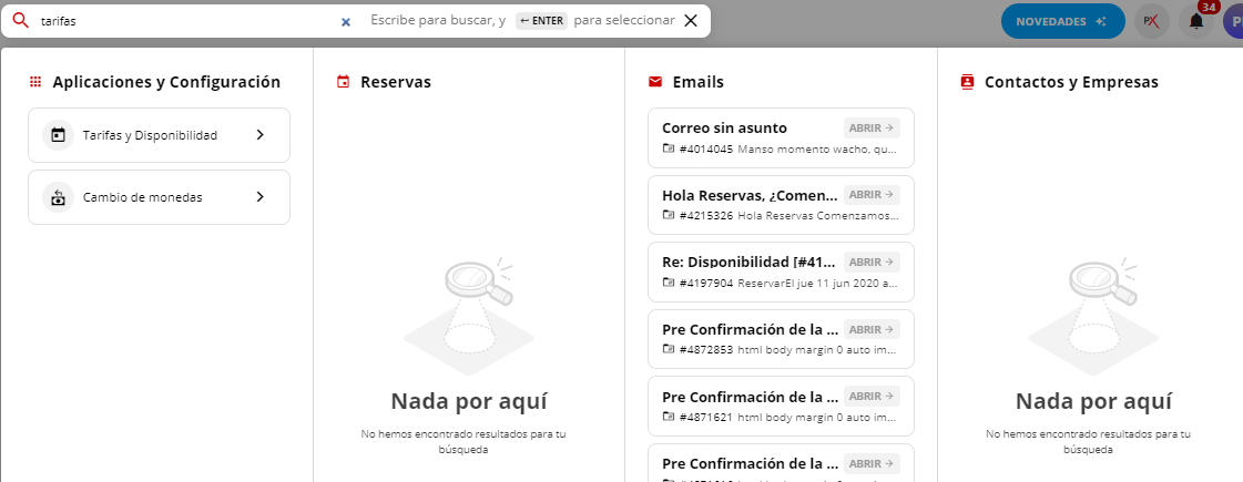 Búsqueda de aplicaciones en Pxsol
