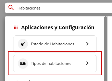 Búsqueda de Tipos de habitaciones