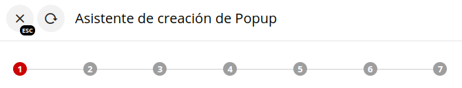Asistente de configuración de Popup