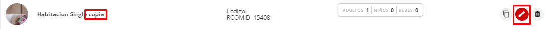 Editar habitación duplicada