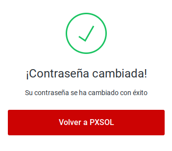 Campos para ingresar y confirmar la nueva contraseña