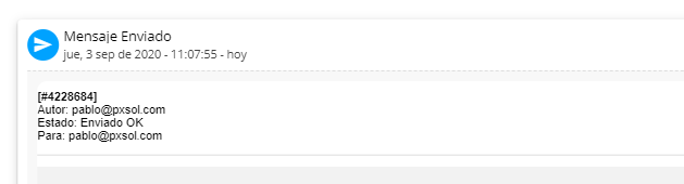 Ejemplo de Mensaje Enviado