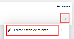 Icono para editar información del producto
