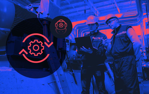 Two workers monitoring equipment Predictive Maintenance Deeper Dive Webinar