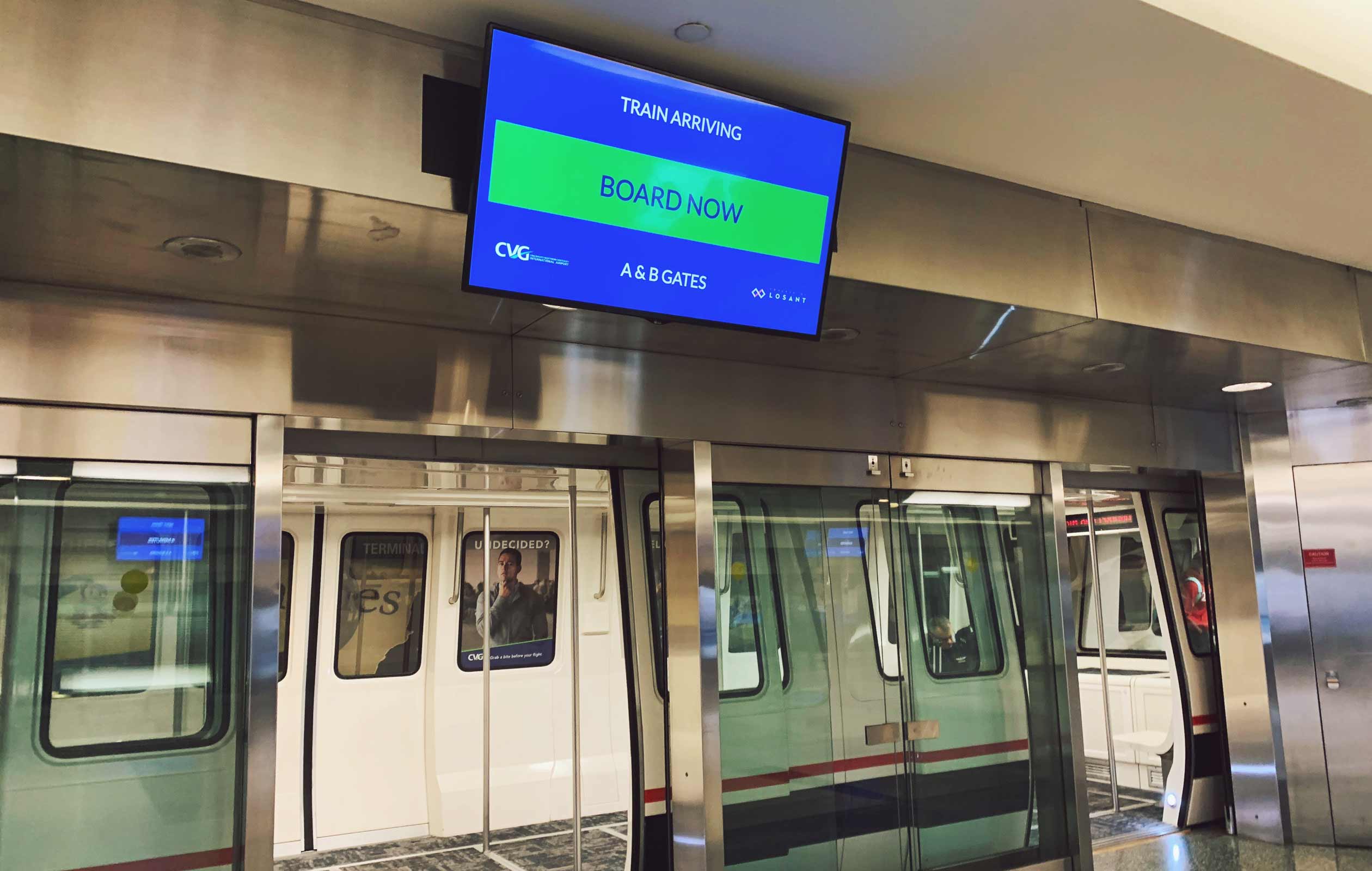 CVG Airport Train and Monitor tracking location