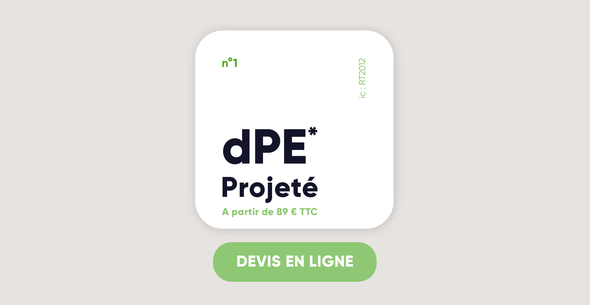 dpe projeté 2021 : prix