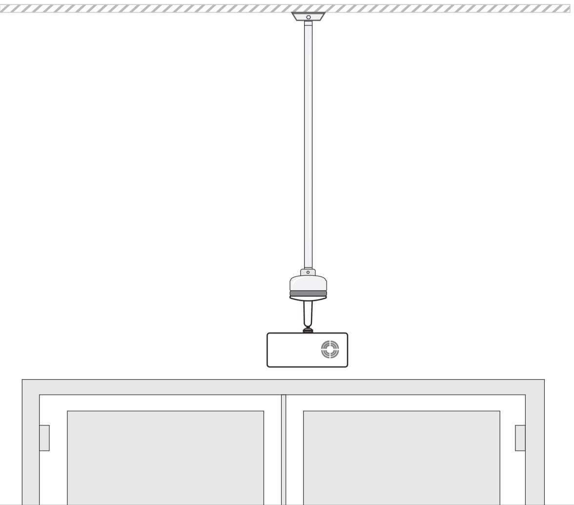 Example ceiling mounting of camera