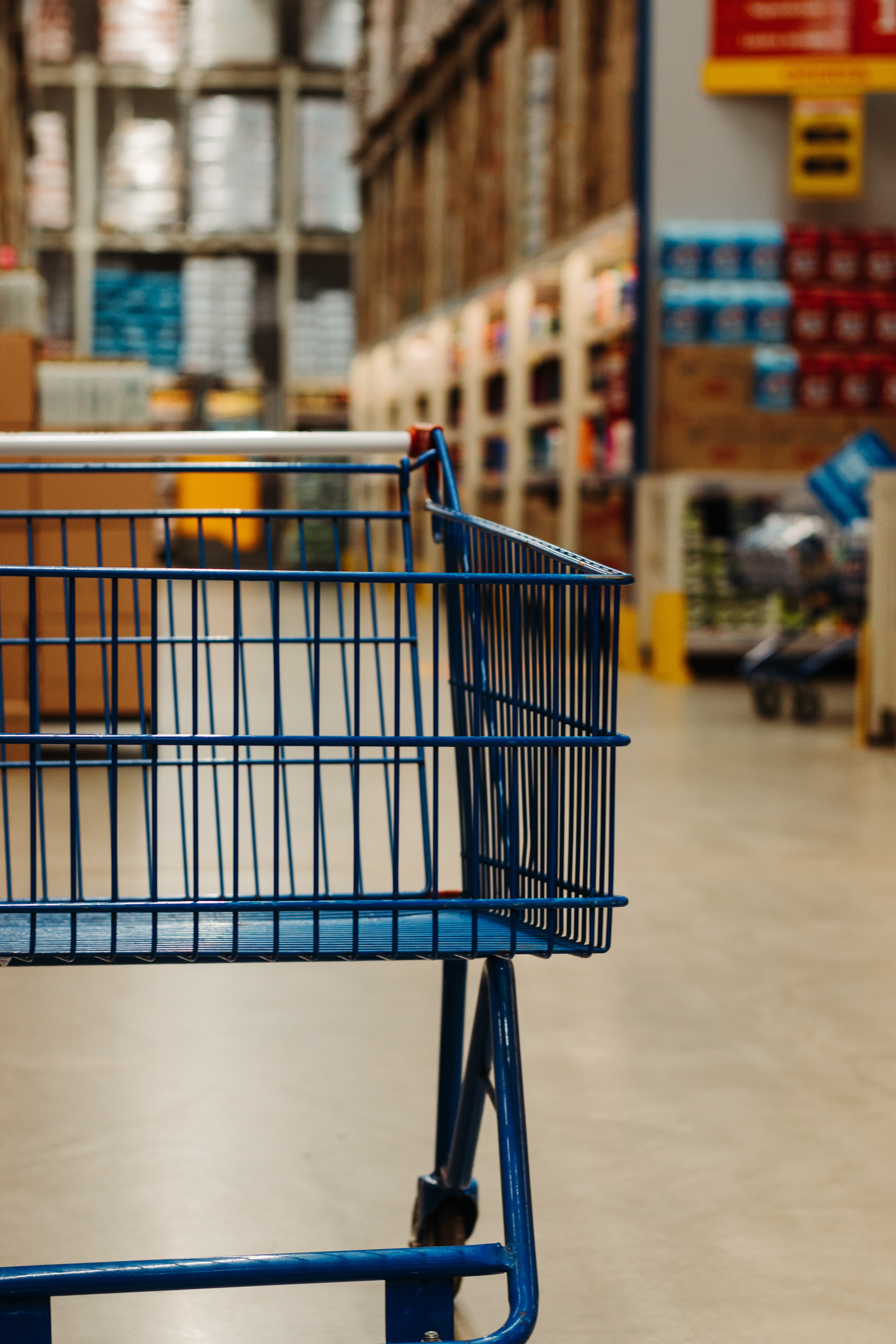 Decorative image of an abandoned cart at a retail store