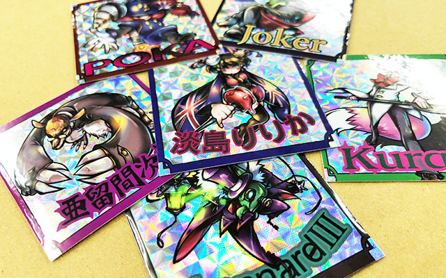 爆買い ビックリマン風キャラクターシール6点（ホログラム／カラー印刷 お絵かき・ねんど・シール