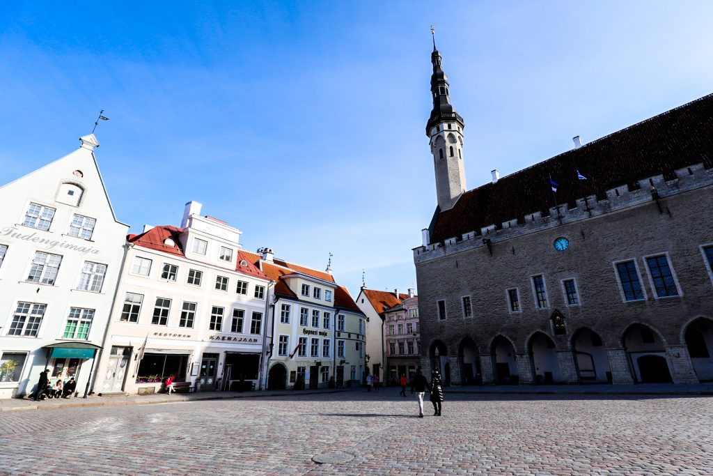 The historic center square of the Baltic city of Tallinn