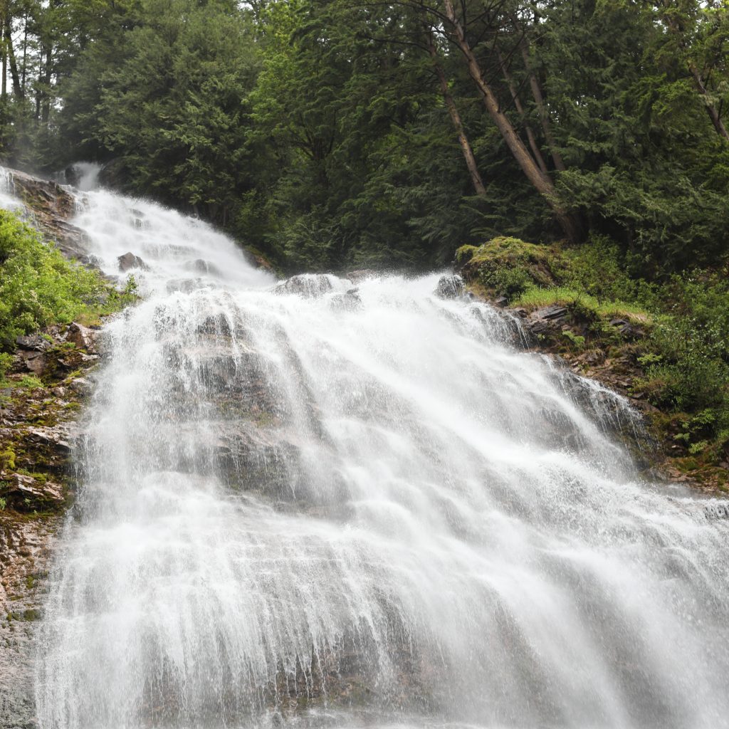 Bridal Veil Falls located near Vancouver, a waterfall worthy of its name