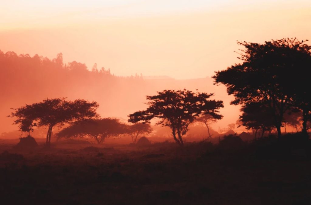 Sonnenaufgang im Wlad von Ruanda