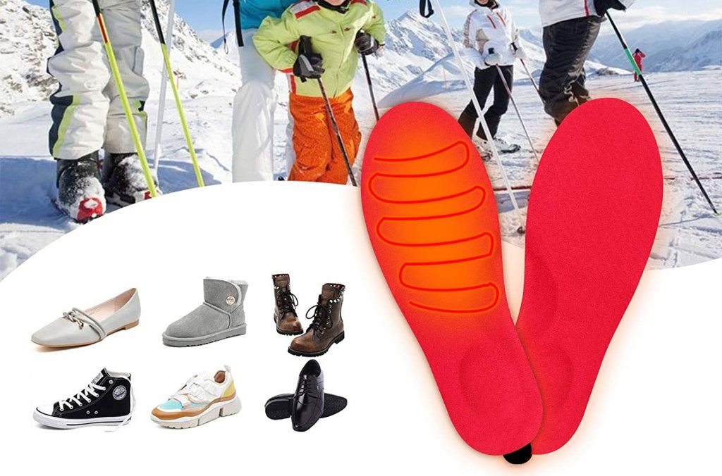 Heated insoles for winter activites.