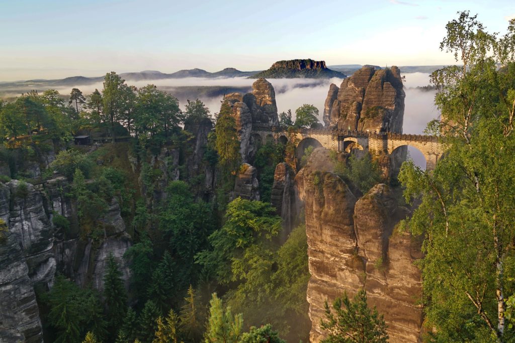 Die Bastei Brücke in der Sächsischen Schweiz