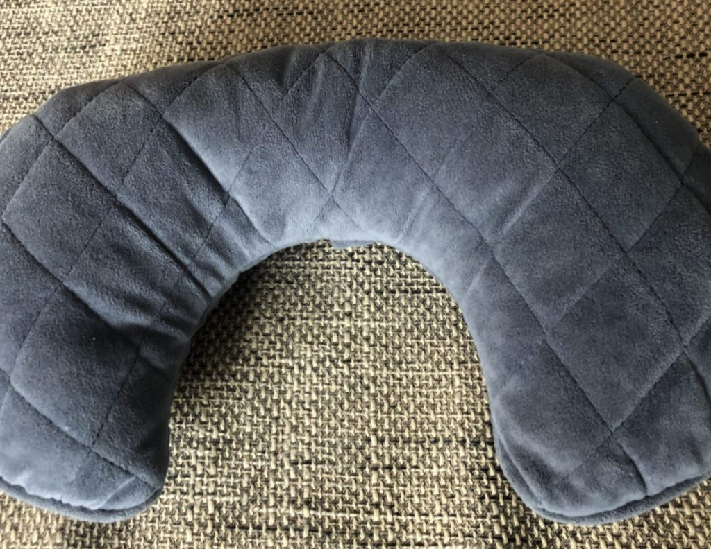 The inflatable travel pillow is the perfect travel essential for your next trip.