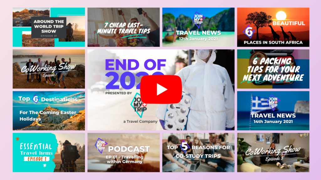 Youtube shows with JoinMyTrip.