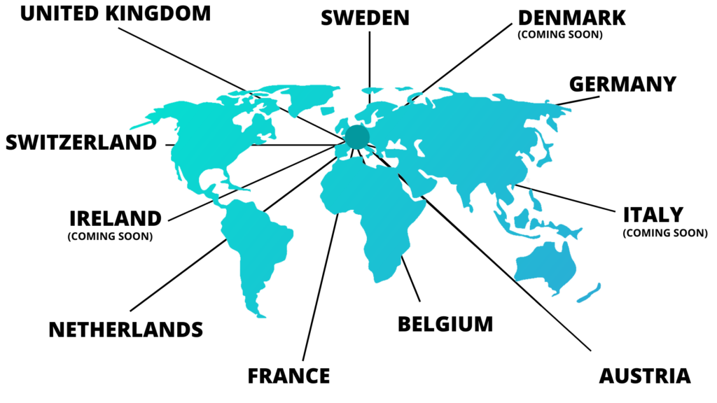 Partnerschaft JoinMyTrip x Viselio: Karte der Verfügbarkeitsländer