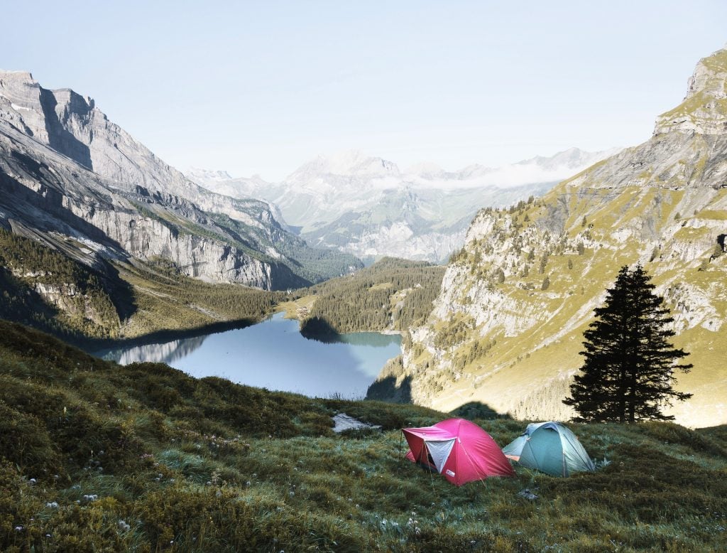 Alternative spring break vacations include going on a camping trip out in nature