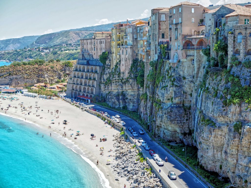 Tropea a city in Italy with high clifftops and blue clear sea perfect summer destination in 2020