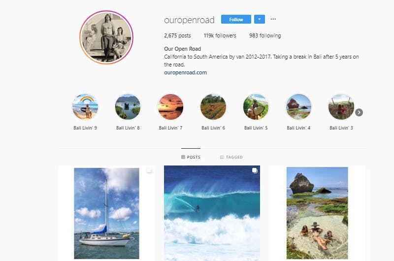 best travel instagram accounts_ouropenroad