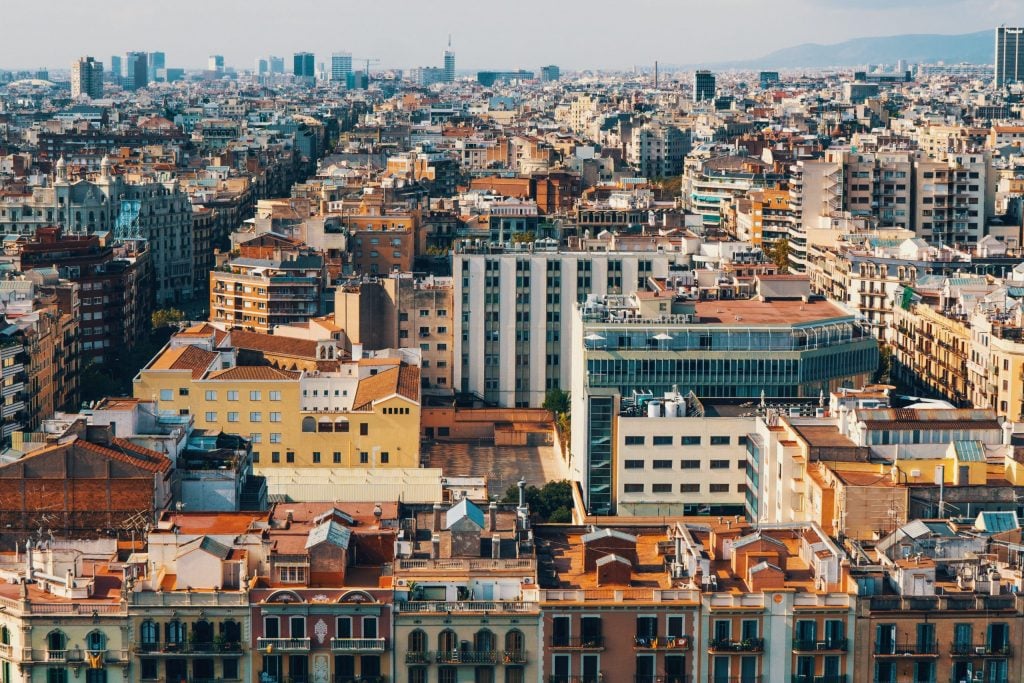Easter 2021: the city centre of Barcelona