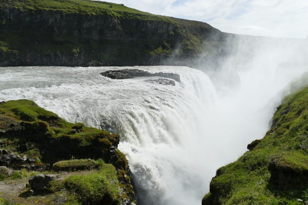 The powerful Gullfoss on a summer's day