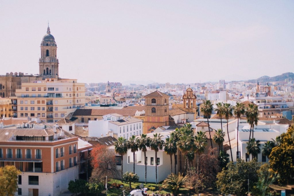 a view of malaga when hiking