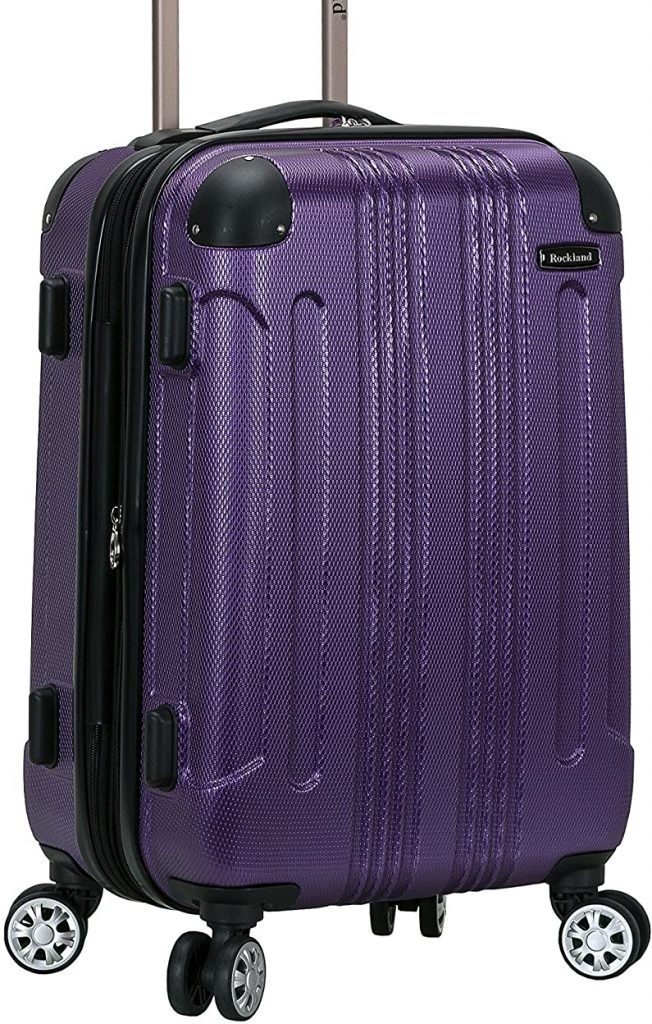 A purple hand luggage case