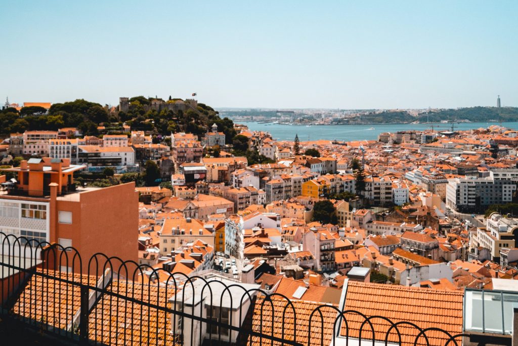 Blick über Lissabon in Portugal.