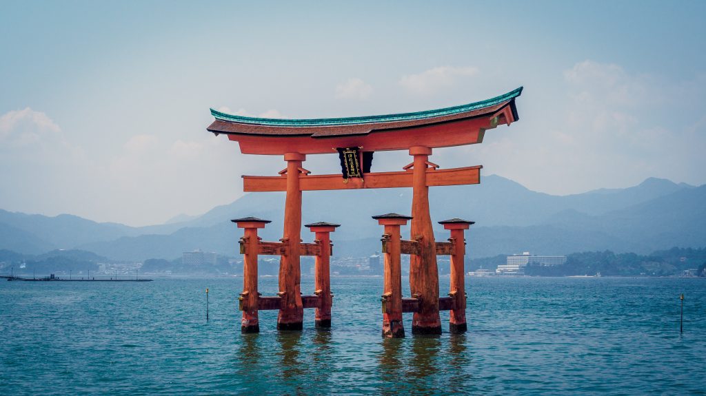 The Itsukushima Shrine in Japan.