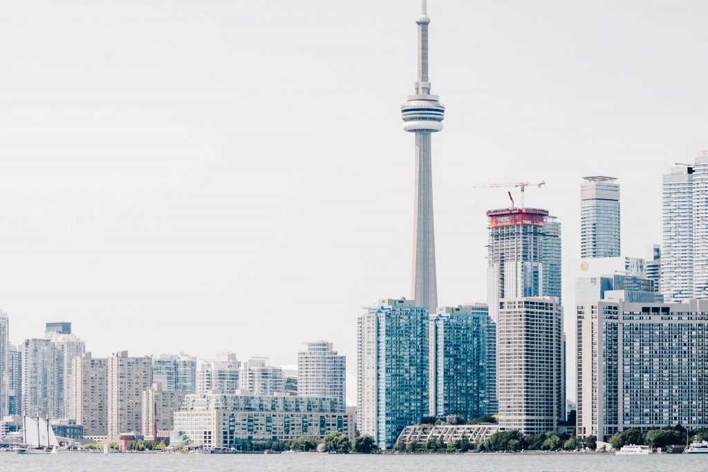 Skyline of Toronto, a metropolis in Canada