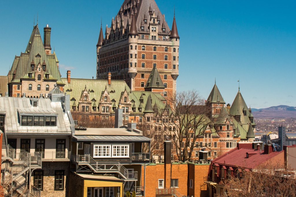 Historic city center of Québec in Canada