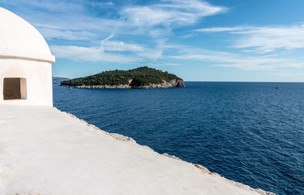 The coastline of Dubrovnik. 