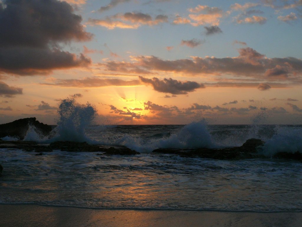 Sunset on the island of Cozumel