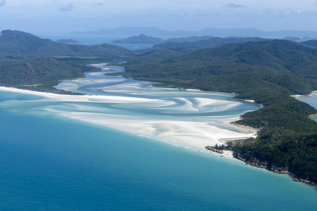 The beautiful Whitsunday Islands from above