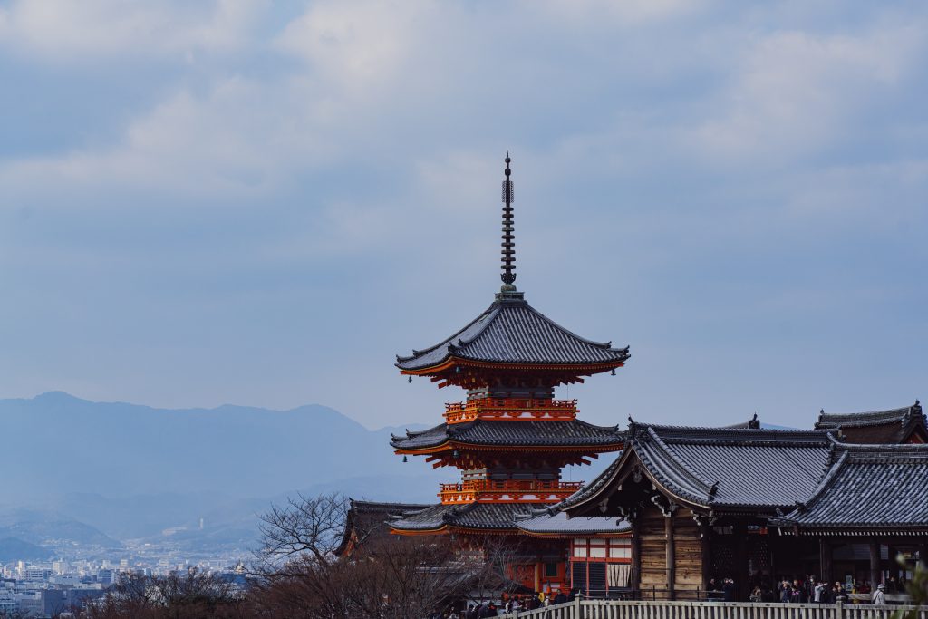 Kiyomizu-Dera temple in Kyoto which is a Japan travel itinerary.