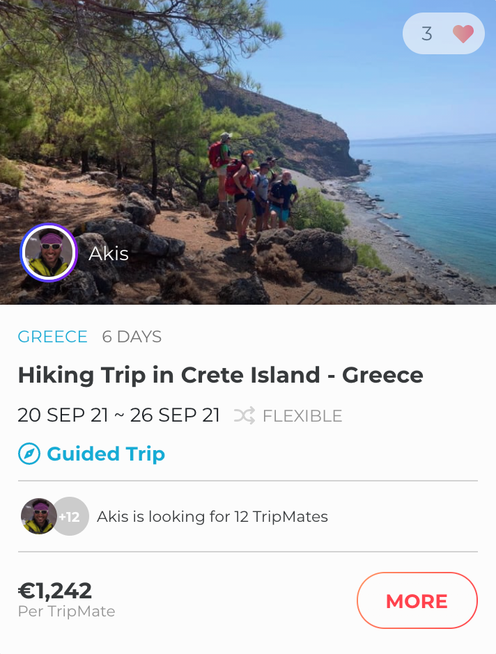 Hiking trip in Crete Island, Greece.