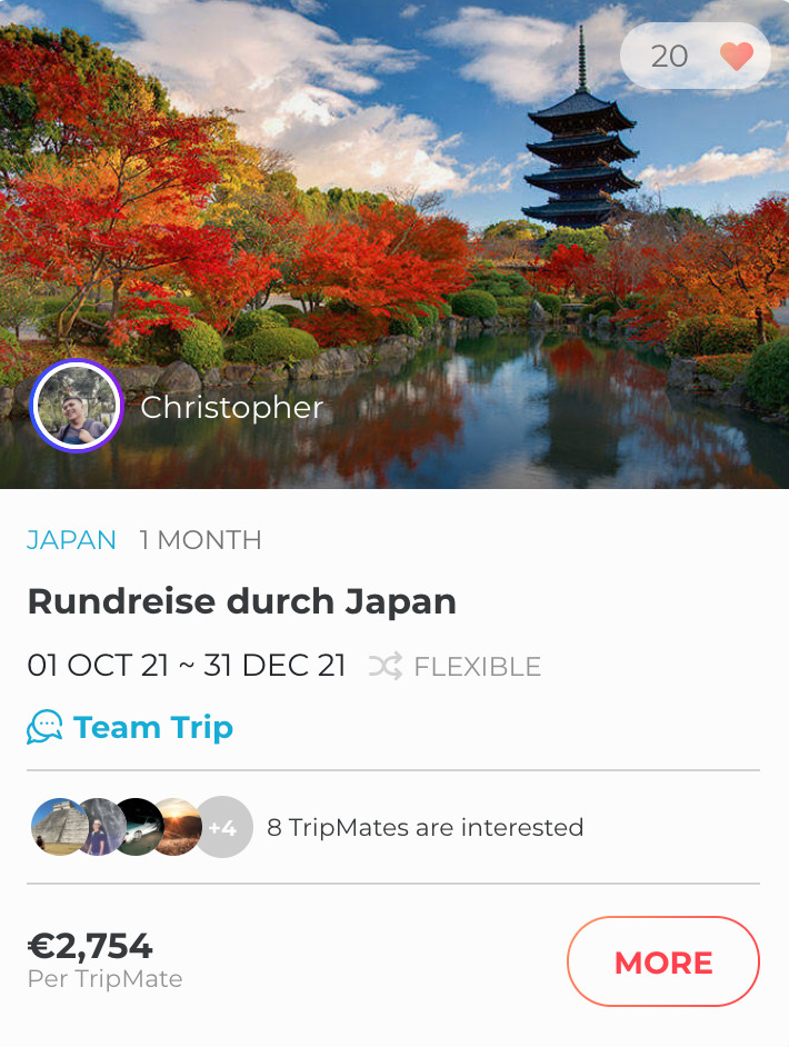 Round trip through Japan.